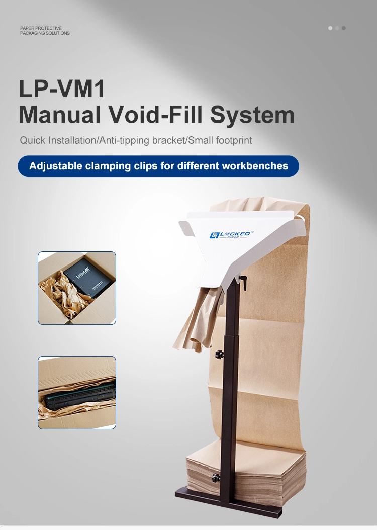 LP-VM1 dispensador de papel kraft manual para flling